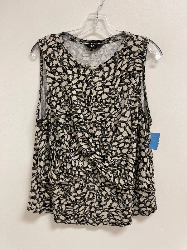 Top Sleeveless By Simply Vera In Camouflage Print, Size: 2x