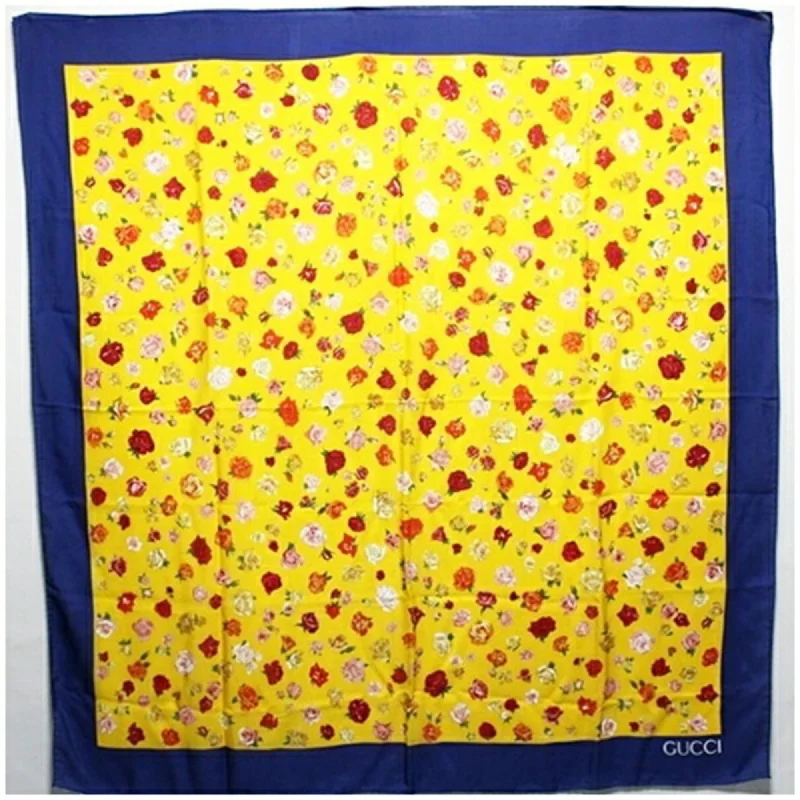 Gucci blue  Color yellow Scarf (Pre-Owned)