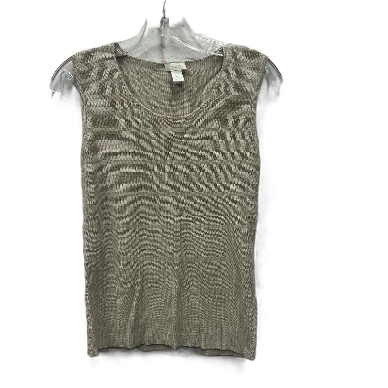 Top Sleeveless By Chicos In Tan, Size: S