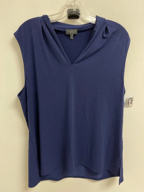 Top Sleeveless By Limited In Navy, Size: L