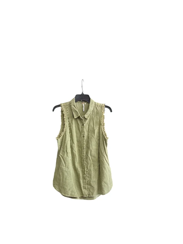 Top Sleeveless By Free People In Green, Size: Xs