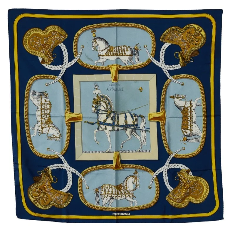 Hermes blue  Silk Scarf (Pre-Owned)