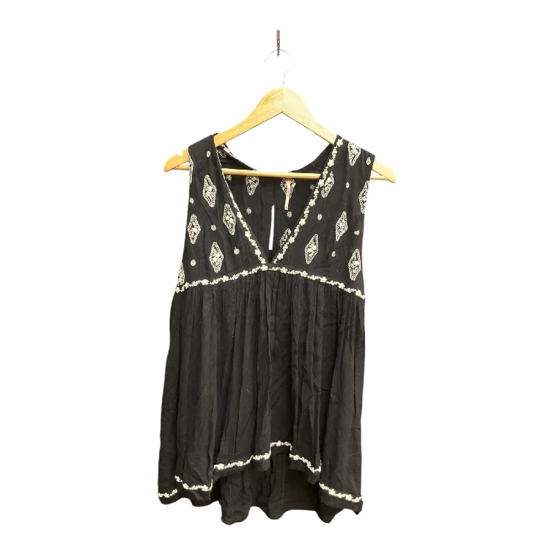 Top Sleeveless By Free People In Black & White, Size: S