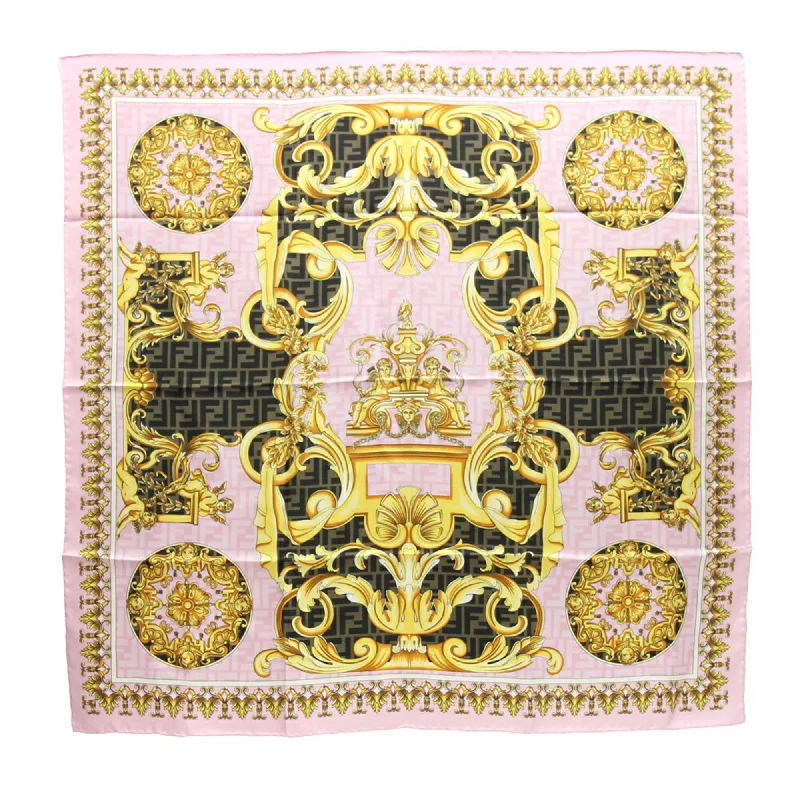 Fendi  pink Silk Scarf (Pre-Owned)