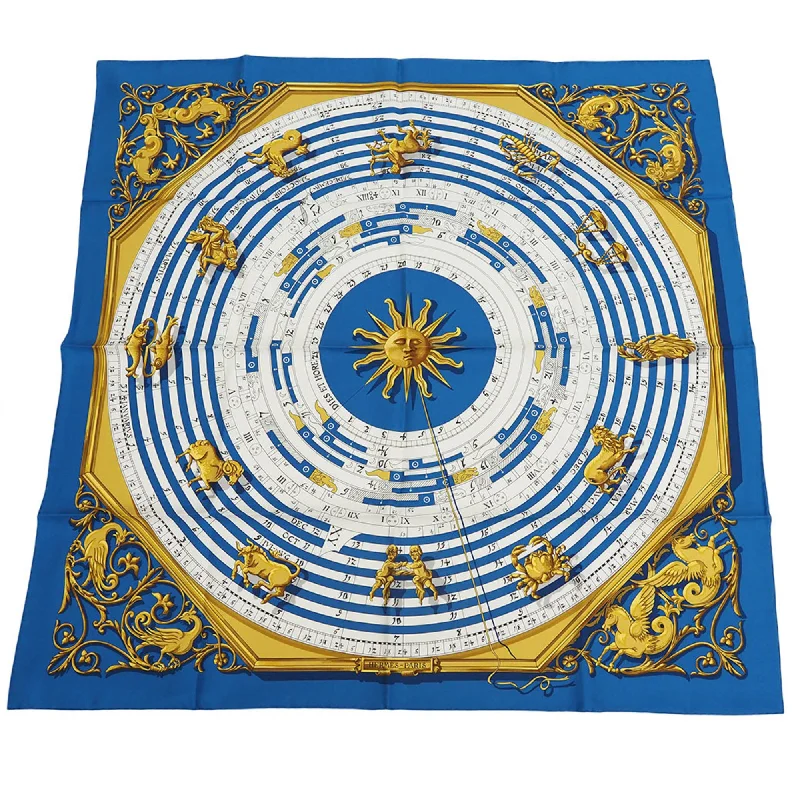 Hermes blue  Silk Scarf (Pre-Owned)