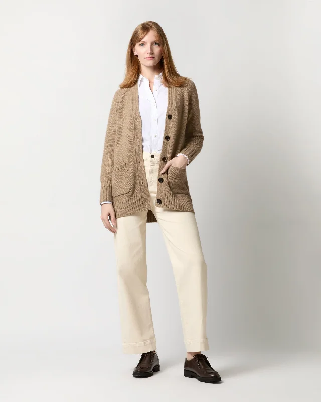 Codie Cardigan in Heather Mink Cashmere