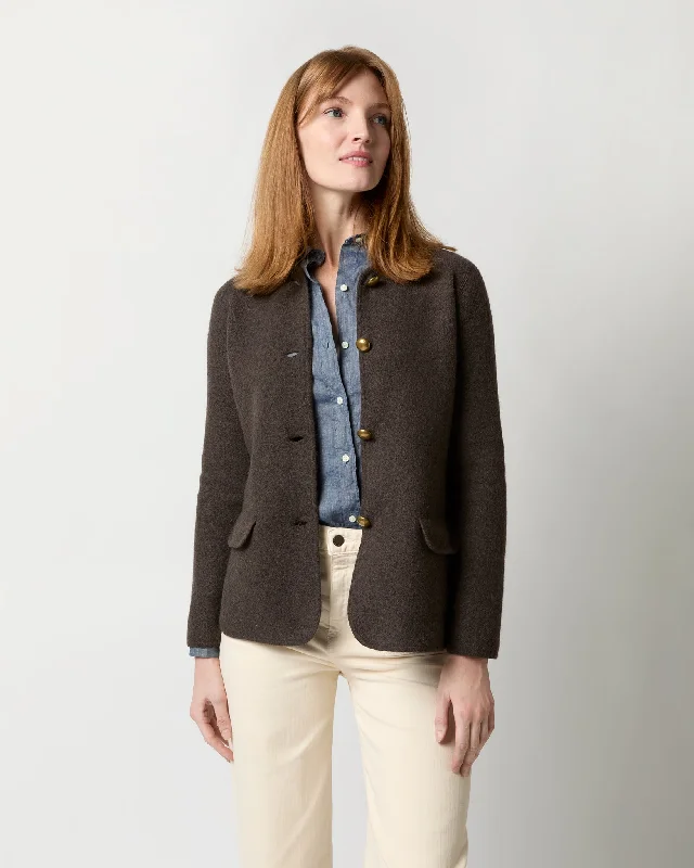 Tyrolean Jacket in Heather Brown Boiled Wool