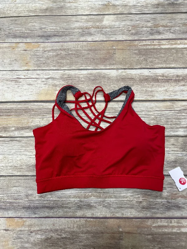 Red Athletic Bra Cmf, Size Xl