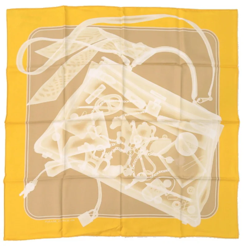 Hermes  yellow Silk Scarf (Pre-Owned)