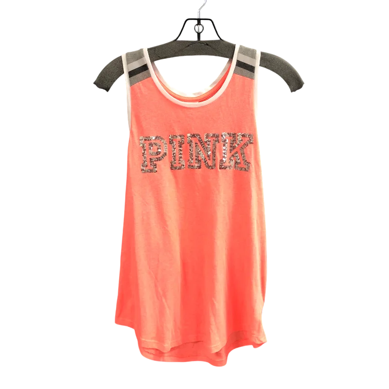 Top Sleeveless By Victoria Secret Pink In Orange, Size: S