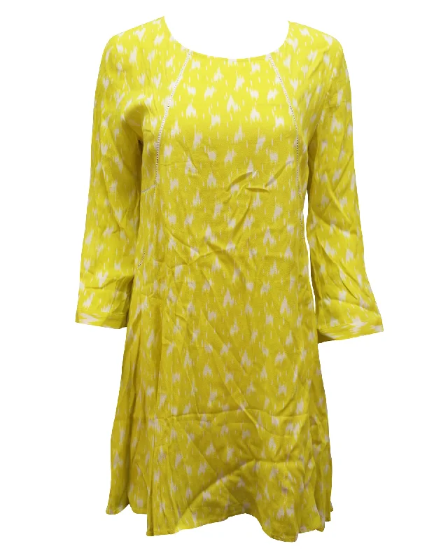 Ba&sh Stacy A-line Mini Dress in Yellow Viscose