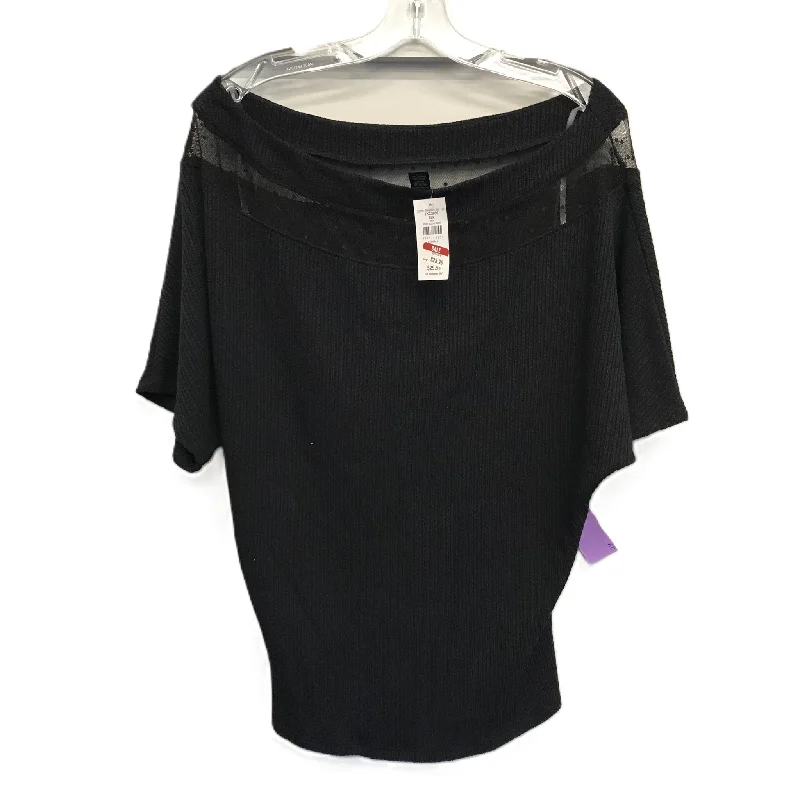 Black Top Short Sleeve By Daytrip, Size: Xs