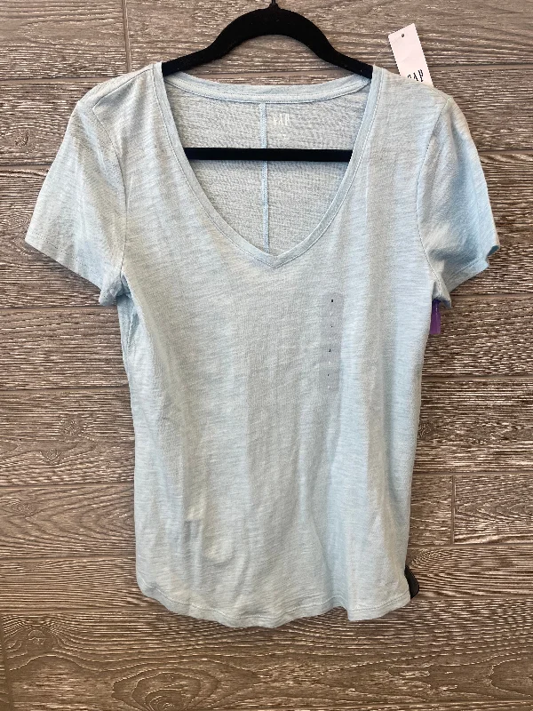 Blue Top Short Sleeve Basic Gap, Size S