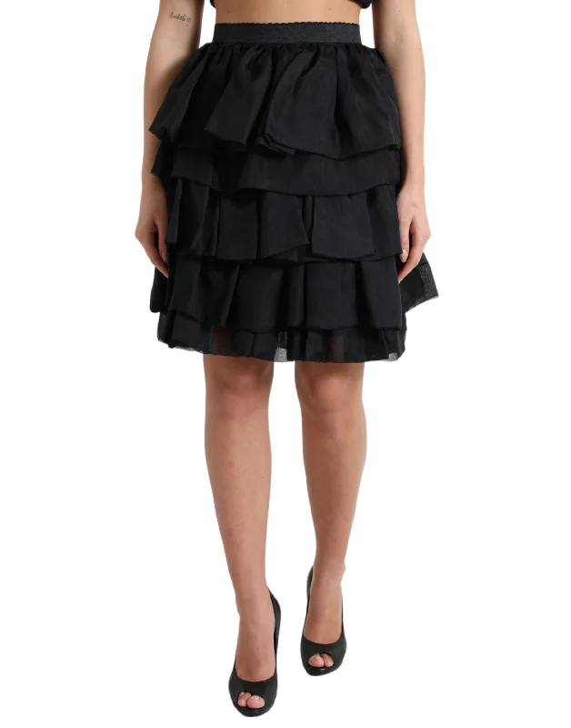 Dolce & Gabbana Elegant Tie A-Line Mini Women's Skirt