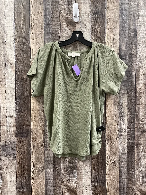 Green Top Short Sleeve Loft, Size Xs