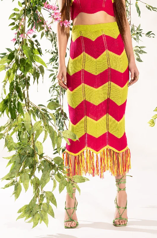 GRENADA ISLAND KNIT MIDI SKIRT