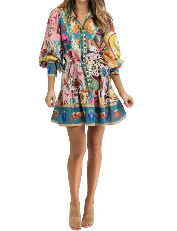 Helena Mini Dress In Multi