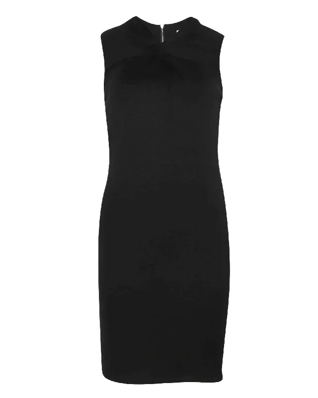 Helmut Lang V-Neck Mini Dress in Black Viscose