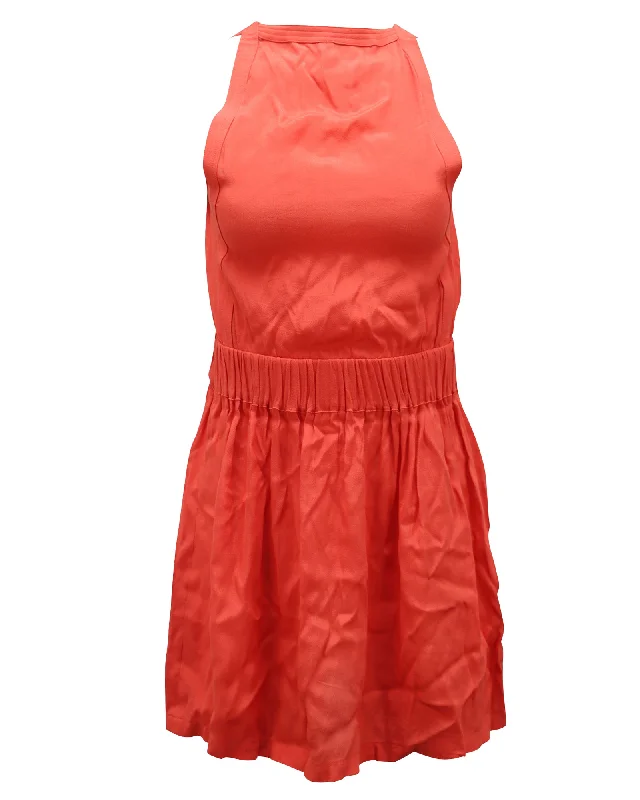 Iro Mini Dress in Coral Viscose