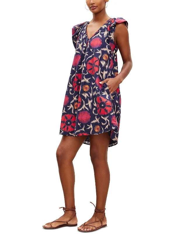 Jenna Womens Printed Short Mini Dress