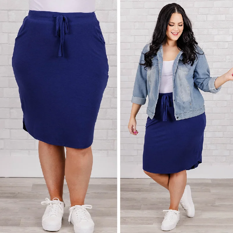 Nice And Comfortable Skirt, Light Navy