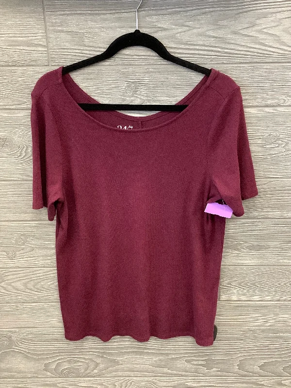 Purple Top Short Sleeve Maurices, Size L