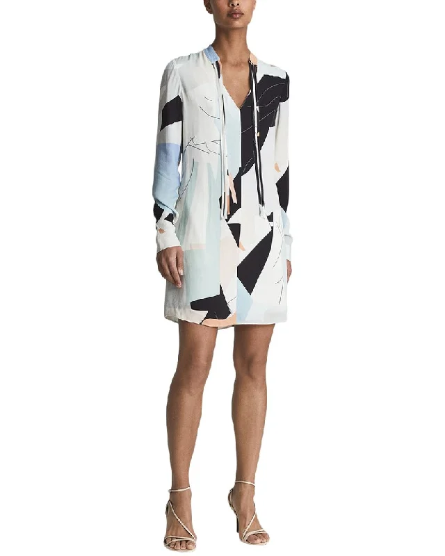 Reiss Rosa Abstract Print Mini Dress