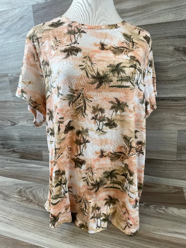 Tropical Print Top Short Sleeve Basic Old Navy, Size Xl