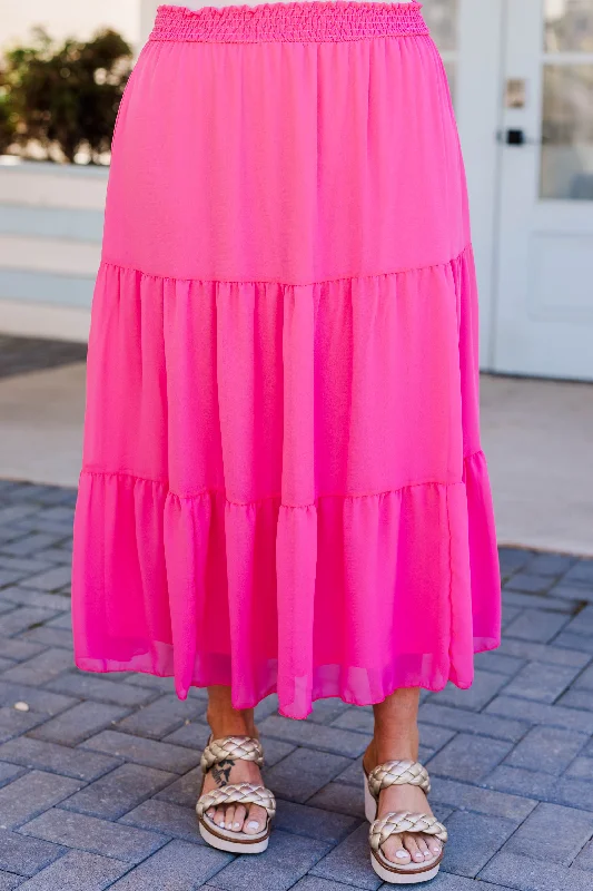 What To Say Skirt, Fuchsia