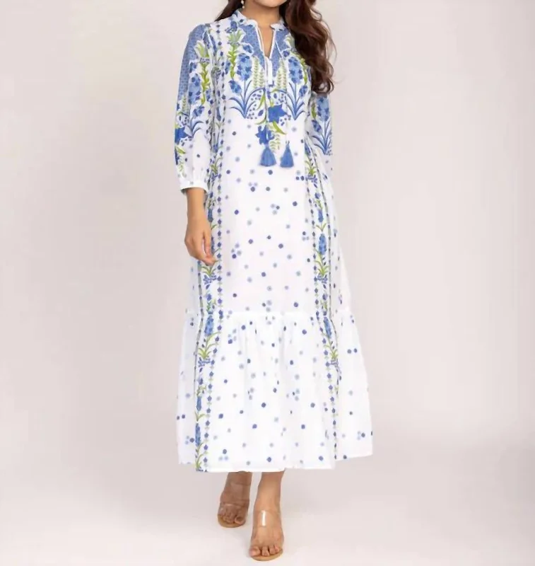 Ascot Maxi Dress In Hyacinth Blue