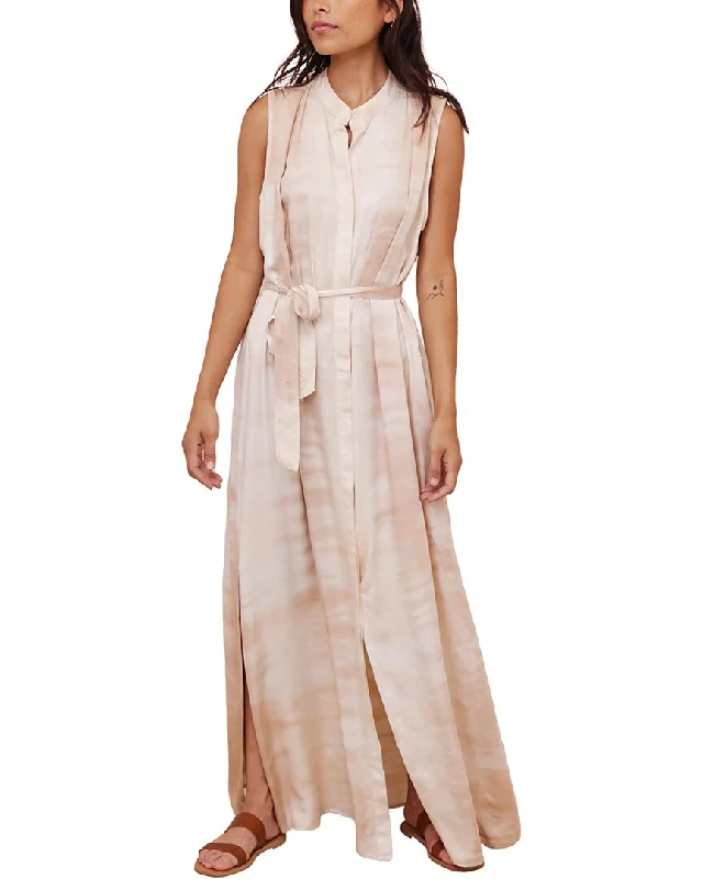 Bella Dahl Sleeveless Pleat Front Maxi Dress