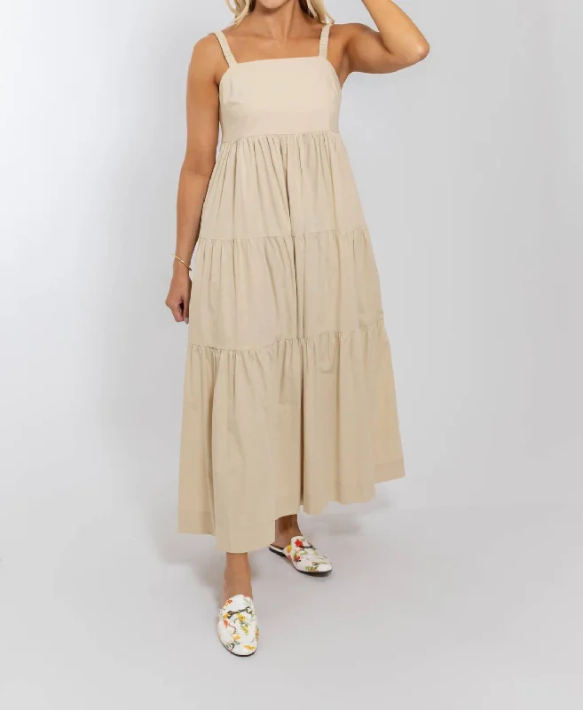 Lexi Tier Maxi Dress In Ivory