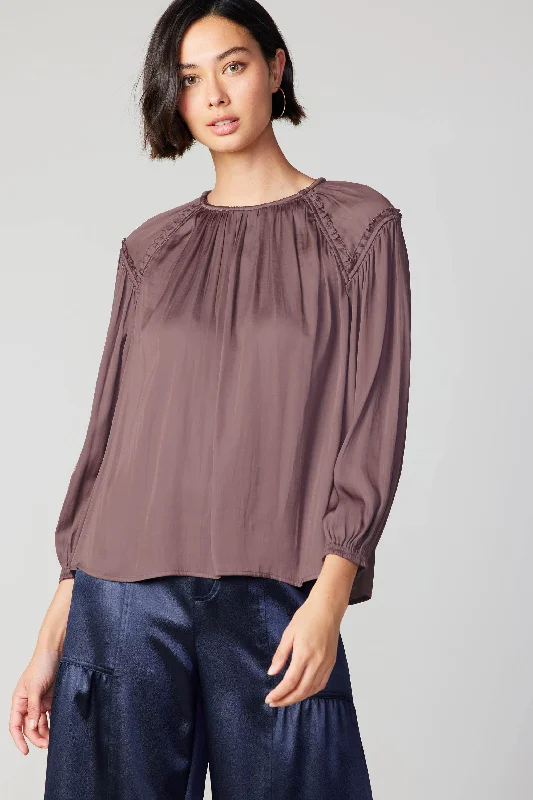 Round Neck Ruffled Top