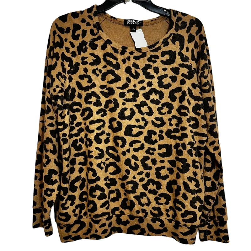 Top Long Sleeve By Buffalo In Animal Print, Size: M