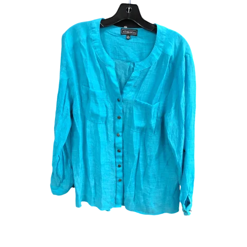 Top Long Sleeve By Elementz In Blue, Size: Xl