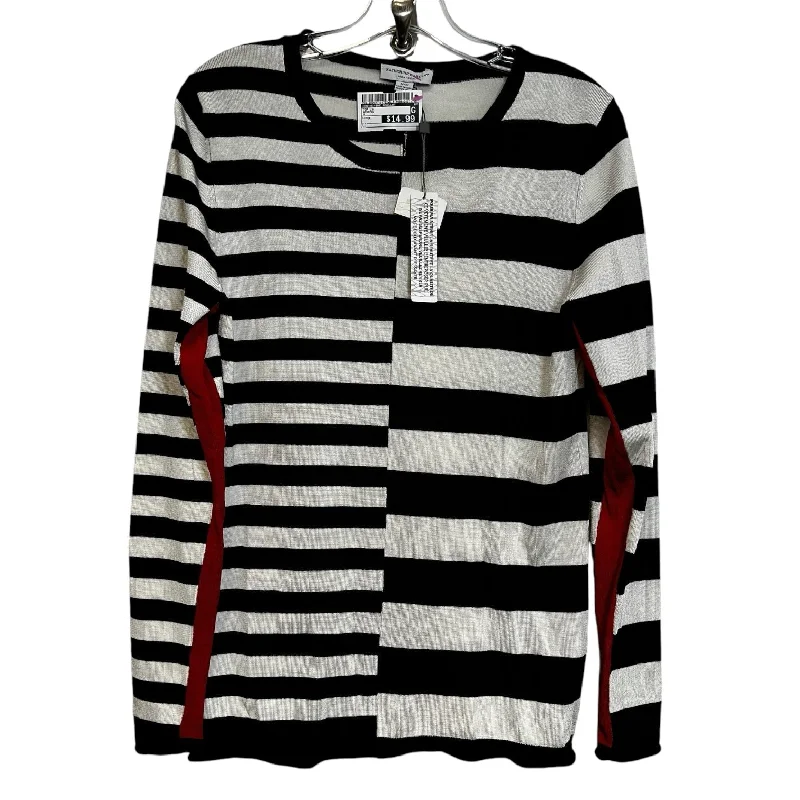 Top Long Sleeve By Katherine Barclay In Striped, Size: M