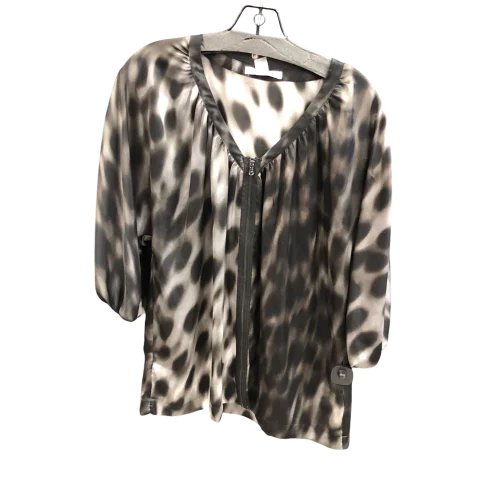 Top Long Sleeve By Kenneth Cole In Animal Print, Size: L