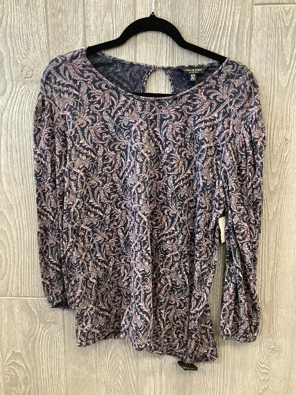 Top Long Sleeve By Lucky Brand In Blue, Size: M