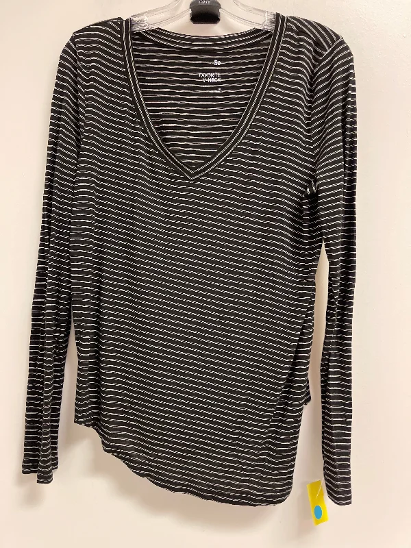 Top Long Sleeve By So In Striped Pattern, Size: M