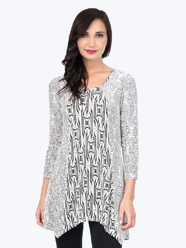 Tianello "Ukah"  Knit Jersey Jacquard "Aston" Tunic