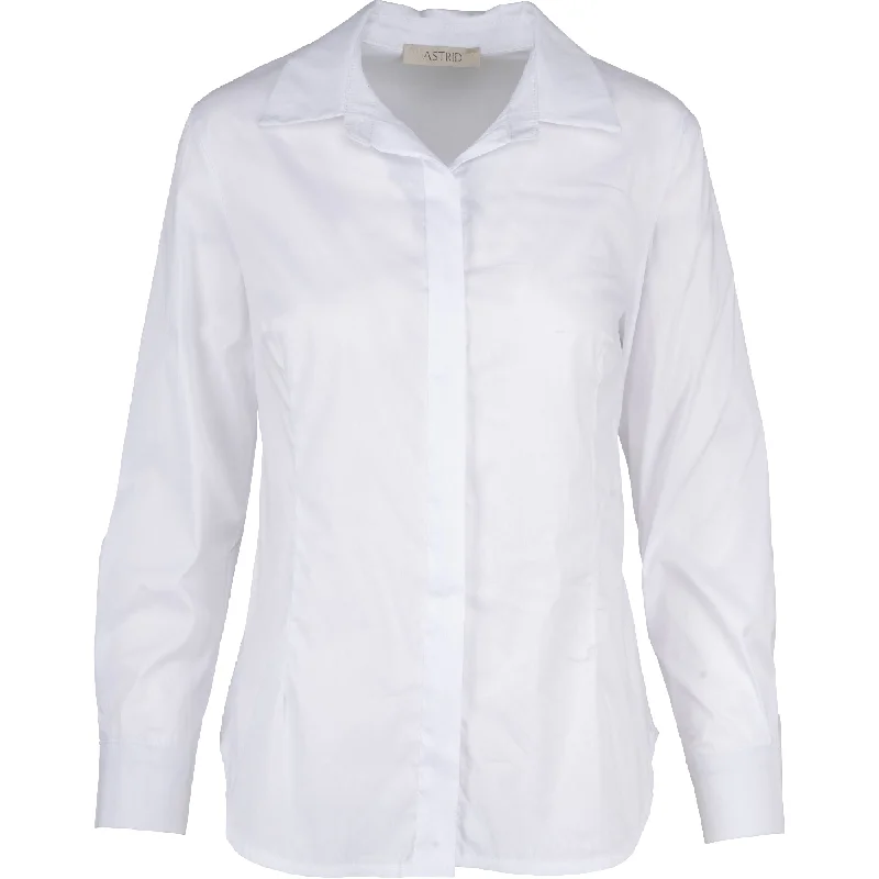 Astrid – Women's Button-Down Woven Shirt – Classic Office Style