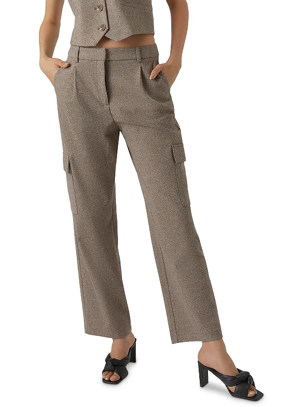 Womens Pleated Suit Separate Straight Leg Pants