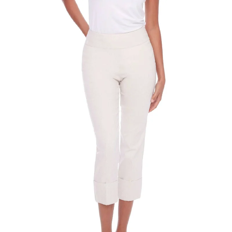 Women's Techno 25" Cropped Pants In Ivory