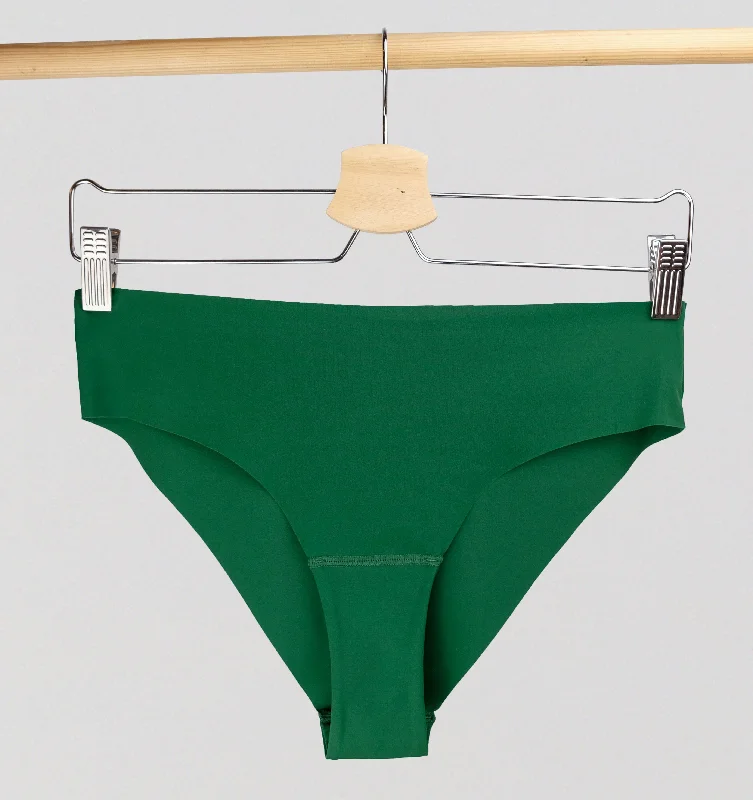 Body contour seamless tanga brief [Forest Green]