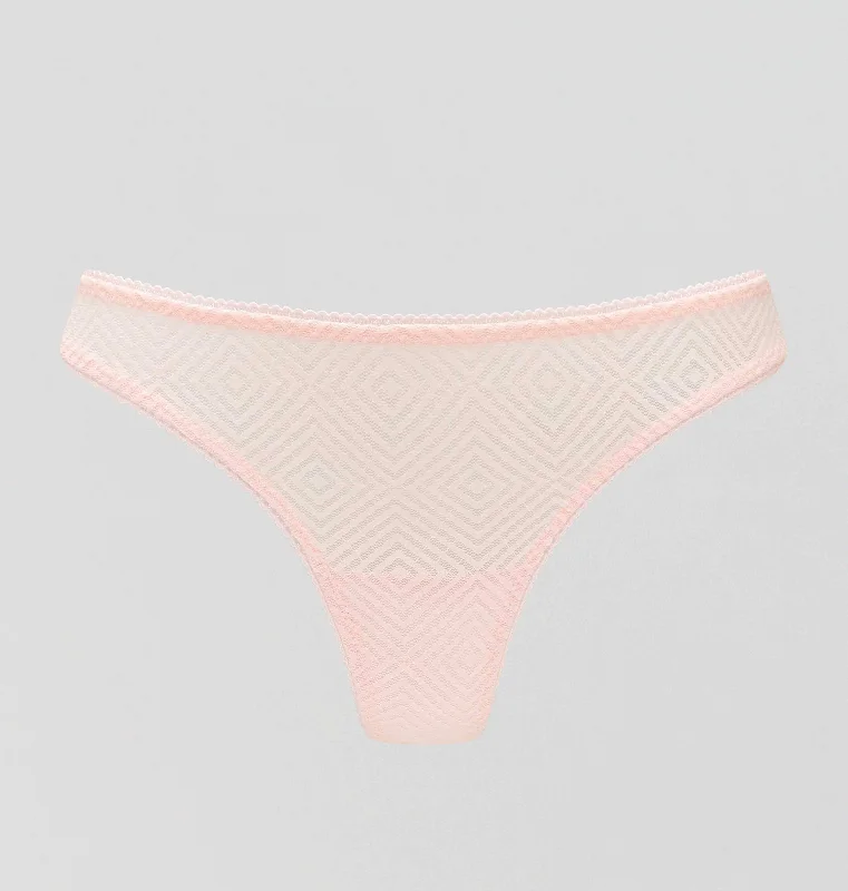 Aztec lace thong [Blush]