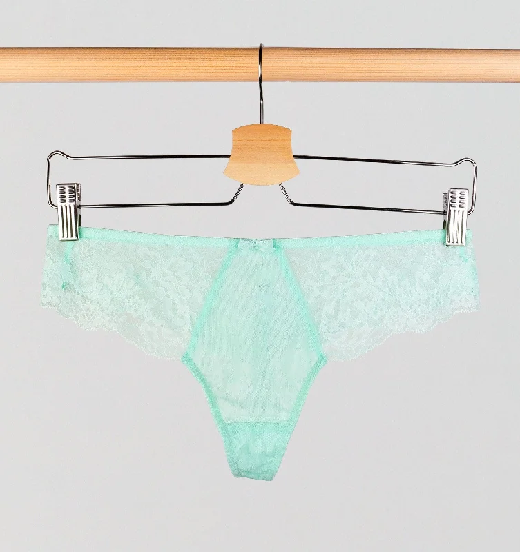 Lace seam-free thong [Mint]