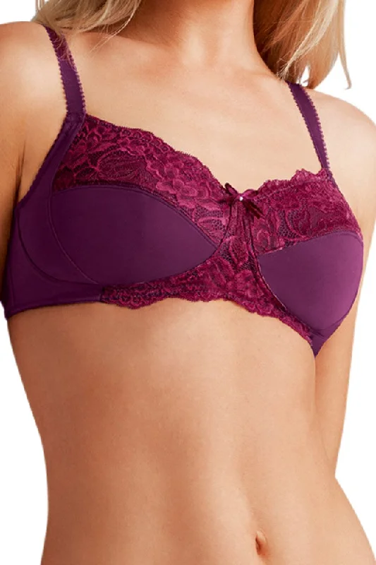 Lilly Wire-Free Bra Dark Lilac/Burgundy #44235