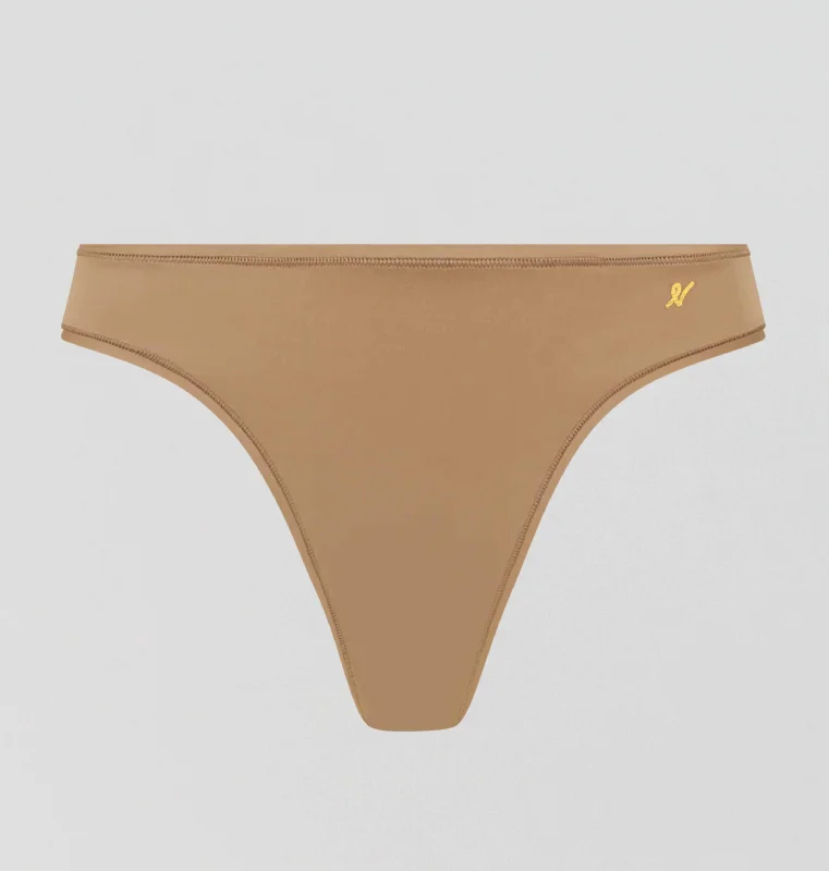 Invisible microfibre thong [Mocha]