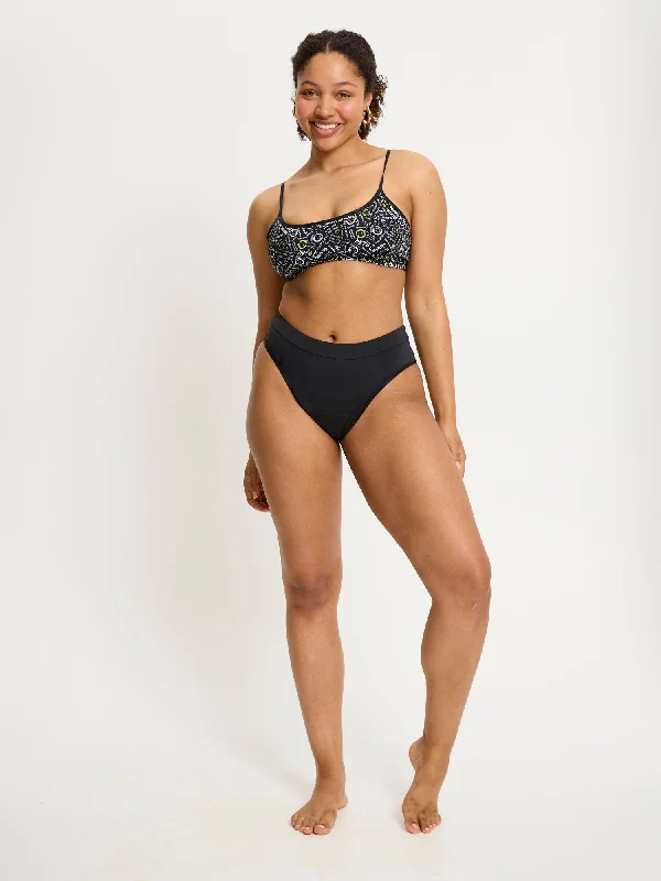 SmileyWorld® | Modibodi Hi Waist Brief Super-Overnight Black